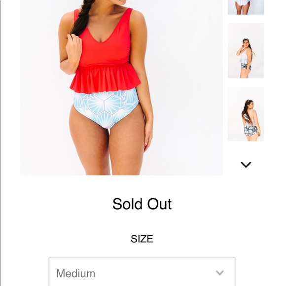 NWT Medium tomato red v neck top - Picture 3 of 3